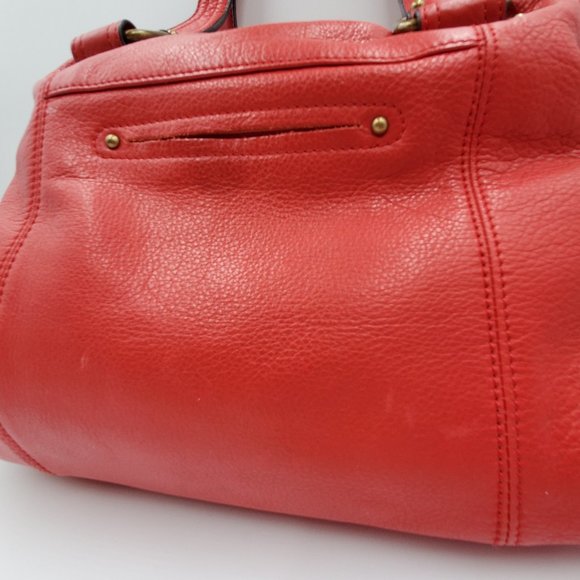 B. Makowsky Cherry Red Nantucket Satchel - Picture 12 of 15